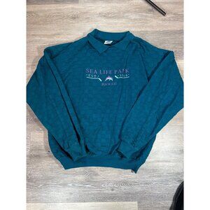 Vintage Sea Life Park Hawaii XL Pullover Sweater By Somers C4